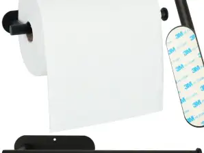 Toilettenpapierhandtuchhalter, schwarz