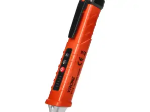 Induktiver Spannungsprüfer mit Taschenlampe. 12 1000V AC/DC. orange