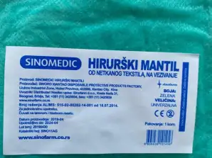 SINOMEDIC (Vlies) Schutzkittel Für technische, Arbeits-, Reinigungs-, Gesundheits- und Sicherheitsanwendungen