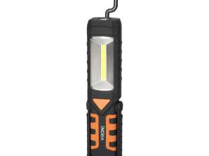 LED COB 3W 1W LED darbgalda lampa 1200mAh ar powerbank funkciju