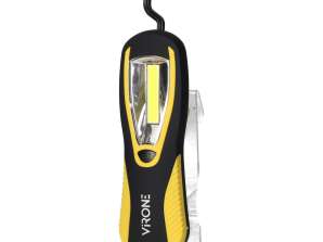 LED COB Werkstattlampe 3W. 200lm. 3 x AA Magnet. Haken