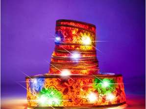 Ruban décoratif LED bande 10m 100LED lumières de Noël décoration de Noël multicolore à piles