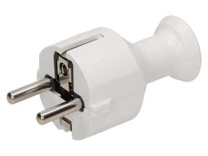 Eenvoudige stekker 2P Z. wit
