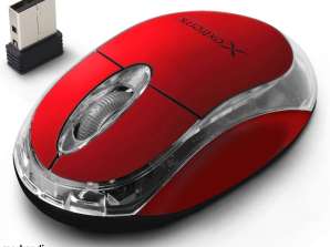 XM105R Extreme vezeték nélküli egér 2.4GHz 3D optikai USB HARRIER piros