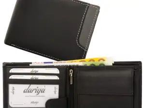 Geldbörse Innenriegel Nappa-Leder Scheintasche schwarz/grey