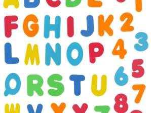 Gioco acquatico per bambini, adesivi da bagno, lettere e numeri in schiuma