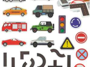 Giocattolo acquatico per bambini bagno adesivi schiuma automobili