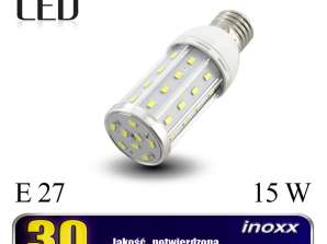 E27 LED Corn Lamp 15W Metaal 6000K Koud