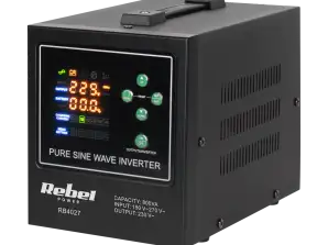 Rebel POWER 800 LFP4 invertteri puhtaalla siniaalolla ja lataustoiminnolla 12V 230V 800VA/500W