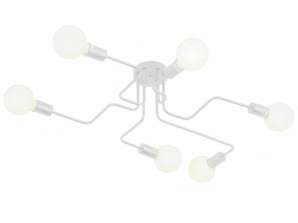 ZD74K Plafondlamp 6 armen wit