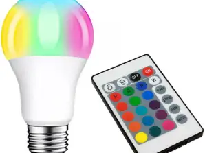 ZD7C Ampoule LED rgb télécommande e27 3w