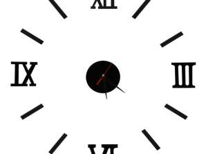 Wall clock stick-on black roman numerals