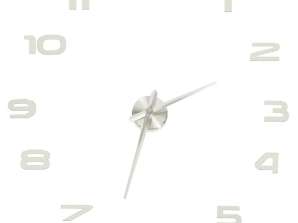 Large sticker wall clock, 80-120 cm, silver, 12 digits