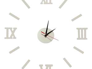 Orologio da parete adesivo in argento numeri romani