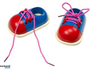 Set didattico per imparare ad allacciare i lacci delle scarpe 2 pz.