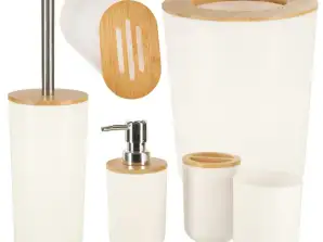 Set da bagno set dispenser spazzole set 6 pezzi bianco