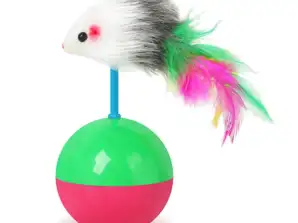 ZW9 Cat Toy Ball Mouse Feathers