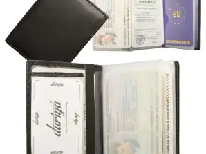 Fahrzeugschein / Ausweismäppchen mit Kartenfächern Nappa Leder
