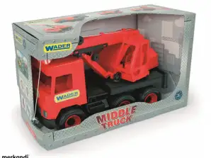 Roter Kran 38 cm mittlerer LKW im Karton