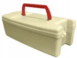 FISHING BOX TOOL ORGANIZER CONTAINER MEDIUM CREAM