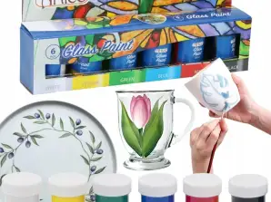 GLAS-, KERAMIK-, PORZELLANFARBEN, BUNTGLASFARBEN-SET, 6x20ml ARTICO