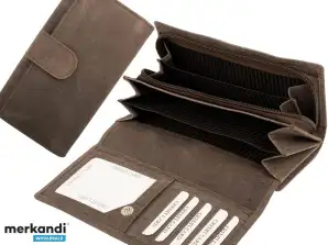 RFID Protection - Große Hunterleder Damenbörse, 20 Kartenfächer