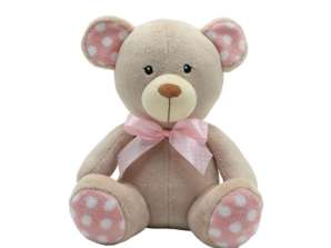 Teddybär Maskottchen Punkte beige 25 cm