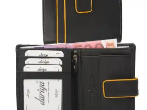 "Color Exclusive" Rindleder Geldbörse mit großem Kleingeldfach, 7 Kartenfächer, Außenriegel