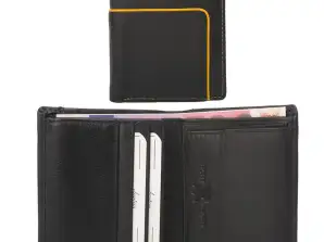 "Color Exclusive" Kleine Rindleder Geldbörse mit großem Kleingeldfach, 6 Kartenfächer