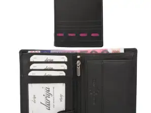 "Color Exclusive" Rindleder Geldbörse mit großem Kleingeldfach, 7 Kartenfächer