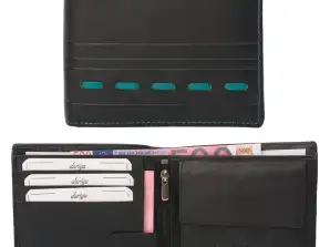 "Color Exclusive" Rindleder Geldbörse mit großem Kleingeldfach, 6 Kartenfächer