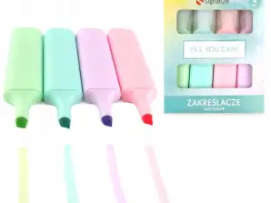 ХАЙЛАЙТЕР PASTEL CASE 4x ПАСТЕЛЬНІ МАРКЕРИ КОЛЬОРИ ПАСТЕЛЬНІ ХАЙЛАЙТЕРИ