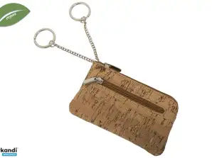 Schlüsseltasche mit 2 Ringen - veganes Kork MMaterial - nachhaltig