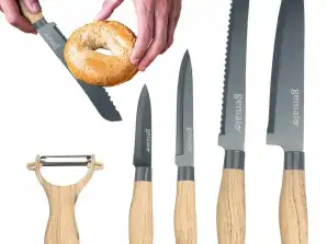 SADA 4 KUCHYŇSKÝCH NOŽE + ŠKRABKA VELMI OSTRÉ KUCHYŇSKÉ NOŽE
