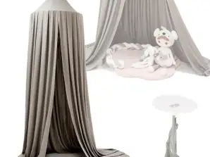 Baldakimu uždanga teepee palapinė kabo pilka