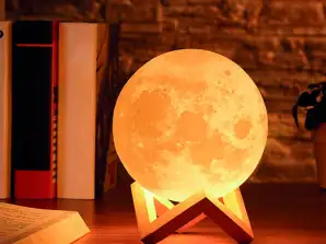 Lámpara Luna 16 Colores Mando Distancia