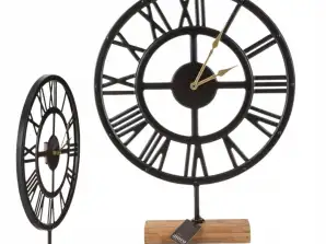 STOR VEGGKLOKKE STILIG 3D SPEIL METALL BORDKLOKKE MED BATTERIER 48CM