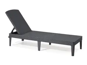 Chaise longue de jardin réglable Jaipur Sun Lounger graphite