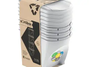Сміттєвий контейнер SORTIBOX 4x25L сірий IKWB25S4 427C