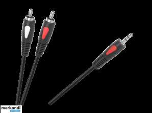 Jack dugó kábel 3.5 - 2RCA 10m Cabletech Eco Line
