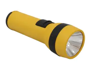 Latarka R20x2 plastikowa: żółta/czarna w woreczku – cena hurtowa 2,45 zł netto