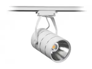 LED winkel lamp rail schijnwerper eenfase wit metaal 30W 2550 lm warm licht 3000K