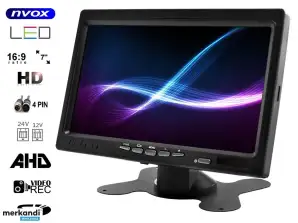 Nvox ahm612r s dvojitým monitorem automobilovým volně stojícím lcd 7 palců ahd/hd 4pin s rámečkem 12/24v sada
