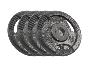LEC RBA 2143 02.5 Olympic Gusseisen Gewichtssatz 4x2.5kg. 51mm Loch. Teller mit Griffen. REBEL AKTIV