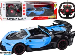 Voiture de Sport RC 1:12 avec Portes Ouvrantes Bleue
