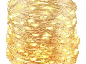 DRÄHTE 80 LED-BATTERIEN WEISSES WARMES LICHT 80LED WARMES LICHT