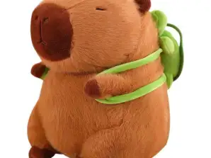 Плюшевий талісман Capybara Cuddly із зеленим рюкзаком 26см