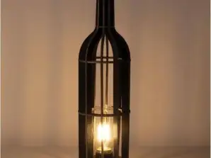 LED BORDLAMPE VINFLASKE LAMPE LOFT VINTAGE LAMPE FOR DIY-MONTERING E27 35cm