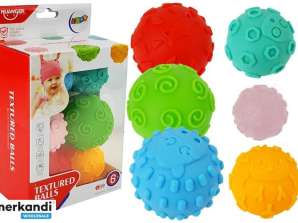 Balles sensorielles colorées pour bébés, 6 pièces