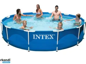 Basen ogrodowy metalowy stelaż stelażowy okrągły Intex 28210NP 366 x 76 cm